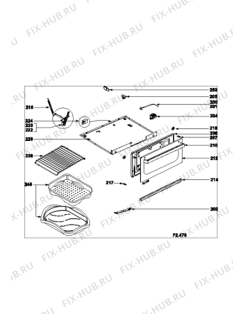 Схема №2 SO100HA (F049065) с изображением Обшивка для электропечи Indesit C00259724