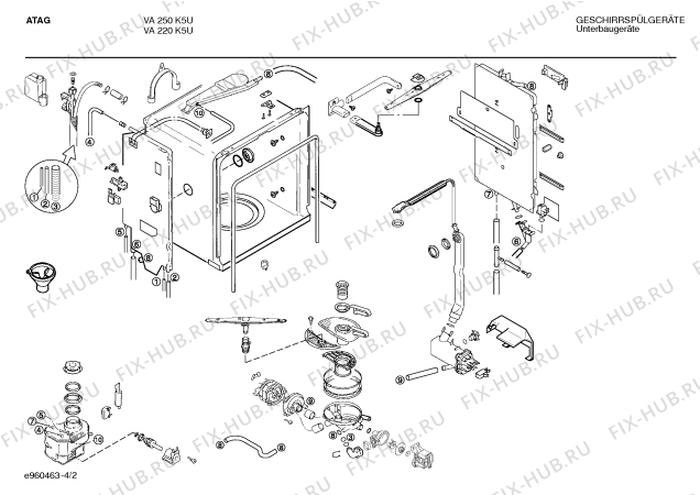 Взрыв-схема посудомоечной машины Atag SMIATC2 VA 250 K5U - Схема узла 02