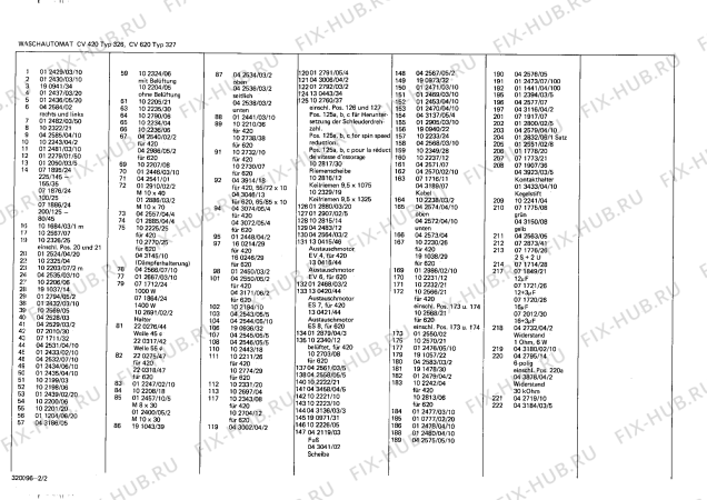 Взрыв-схема стиральной машины Constructa CV420 - Схема узла 02