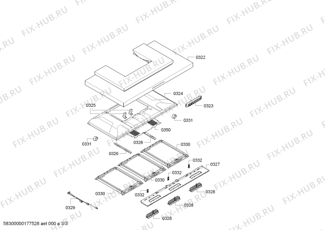 Взрыв-схема вытяжки Gaggenau AW230790 Gaggenau - Схема узла 03