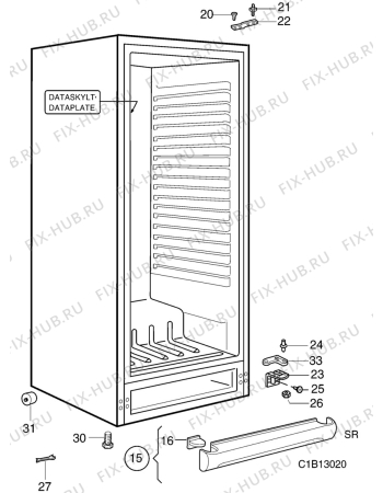 Взрыв-схема холодильника Electrolux ER8806C - Схема узла C10 Cabinet