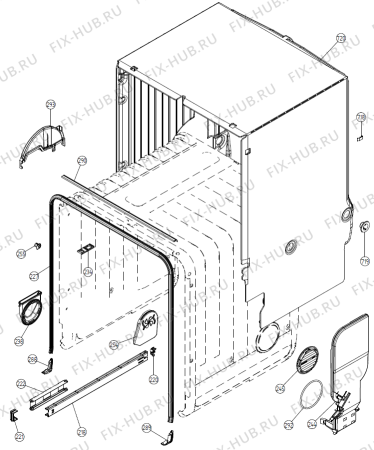 Взрыв-схема посудомоечной машины Gorenje GDV664X (489861, DW16.2) - Схема узла 07