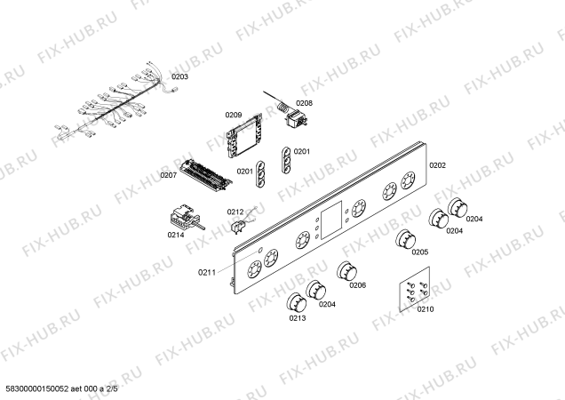 Схема №4 FRM5500 с изображением Столешница для электропечи Bosch 00245024