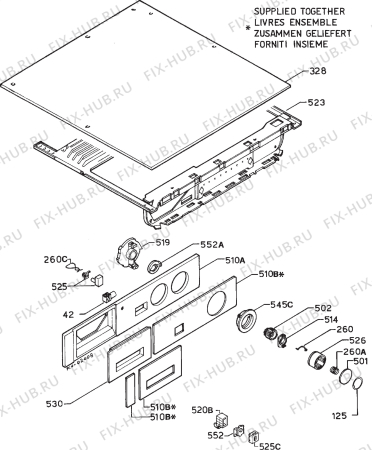 Взрыв-схема стиральной машины Zanussi FLI1042 - Схема узла Command panel 037