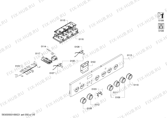 Схема №5 CH10452 с изображением Кабель для духового шкафа Bosch 00658708