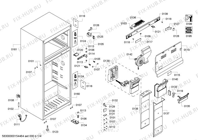 Схема №4 KD36NA43 с изображением Компрессор для холодильной камеры Bosch 00145248