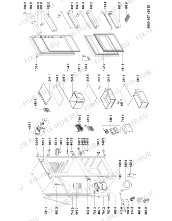 Схема №1 CR324PNF1 с изображением Криостат для холодильника Whirlpool 481010657796