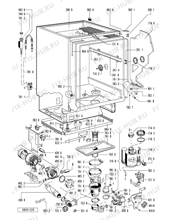 Схема №3 ADG 714/2 WH с изображением Обшивка для электропосудомоечной машины Whirlpool 481945328555