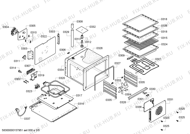 Схема №4 HSL812KSC с изображением Стеклокерамика для плиты (духовки) Bosch 00710850