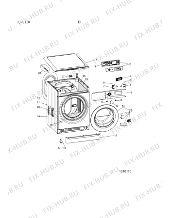 Схема №4 WWDC 9716 с изображением Обшивка для стиралки Whirlpool 482000090295