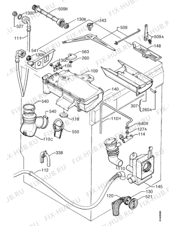 Взрыв-схема стиральной машины Zanussi WDJS1272 - Схема узла Hydraulic System 272