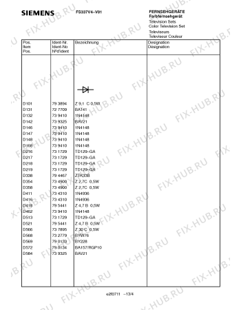 Схема №11 FS337V4 с изображением Инструкция по эксплуатации для жк-телевизора Siemens 00531230