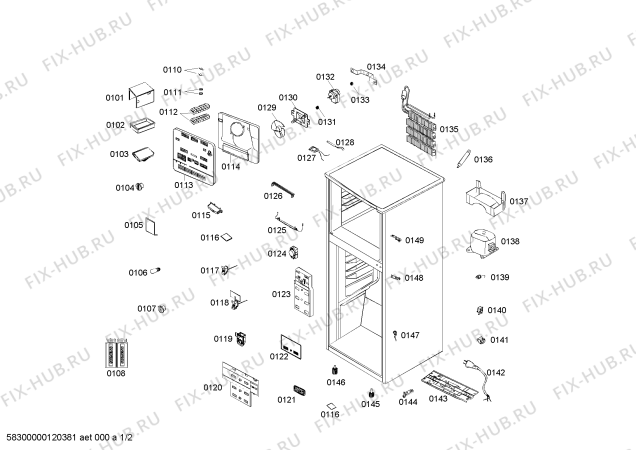 Схема №1 KD26NV50TH с изображением Емкость для холодильника Siemens 00477750