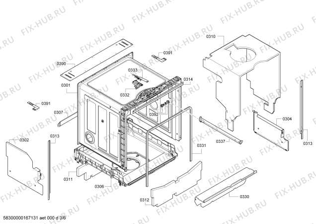 Схема №6 SMI85L05DE Exclusiv с изображением Силовой модуль запрограммированный для посудомойки Bosch 00750118