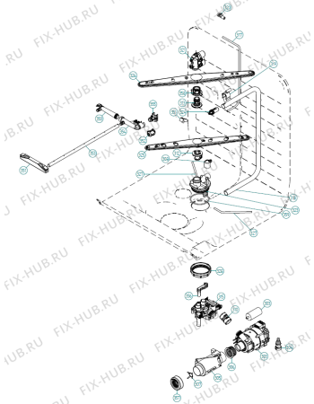 Взрыв-схема посудомоечной машины Asko D5893 CN   -SS Bi (339201, DW70.4) - Схема узла 03