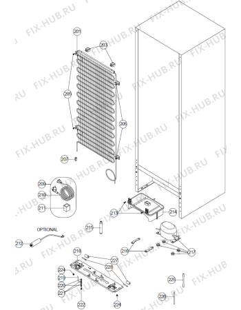 Взрыв-схема холодильника Upo R81851 (390992, HS36664) - Схема узла 03