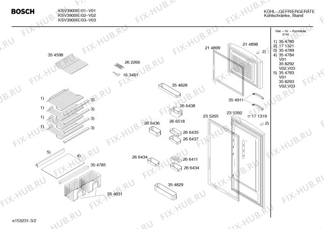 Взрыв-схема холодильника Bosch KSV3900IE - Схема узла 02