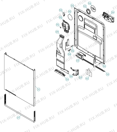 Взрыв-схема посудомоечной машины Gorenje VA9611NT XXL NL   -VA9611NTUU-A01 (900001384, DW70.3) - Схема узла 05