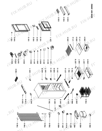 Схема №1 ART 464/G с изображением Контейнер для холодильной камеры Whirlpool 481941879806