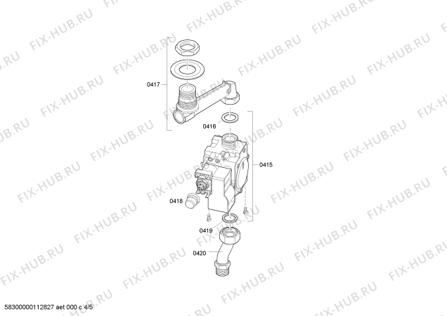 Взрыв-схема водонагревателя Bosch RDT1481 - Схема узла 04