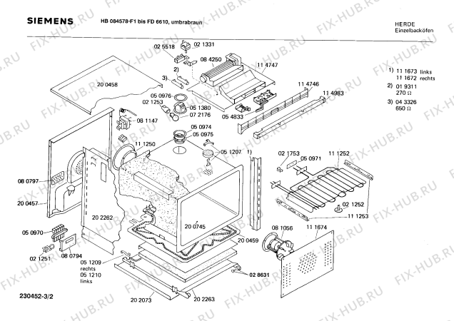 Взрыв-схема плиты (духовки) Siemens HB084578 - Схема узла 02