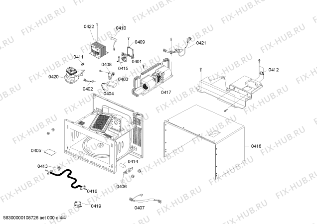 Схема №4 HBT86Q650 с изображением Дисплейный модуль для свч печи Bosch 00443640
