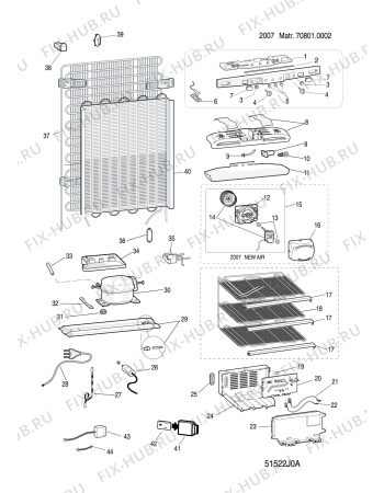 Взрыв-схема холодильника Indesit BAAN33VS (F036357) - Схема узла
