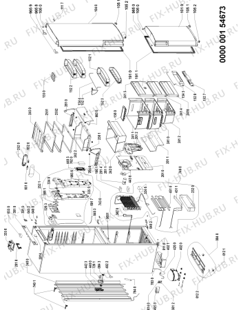 Схема №1 ARC7658/1 IX с изображением Дверца для холодильника Whirlpool 480132100461