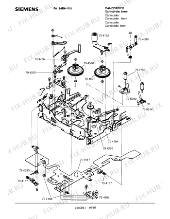 Схема №12 FA194R6 с изображением Кронштейн для электропечи Siemens 00795026