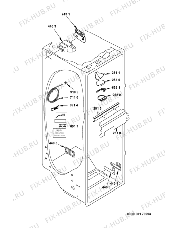 Взрыв-схема холодильника Kenmore SB 540W-KM-US - Схема узла