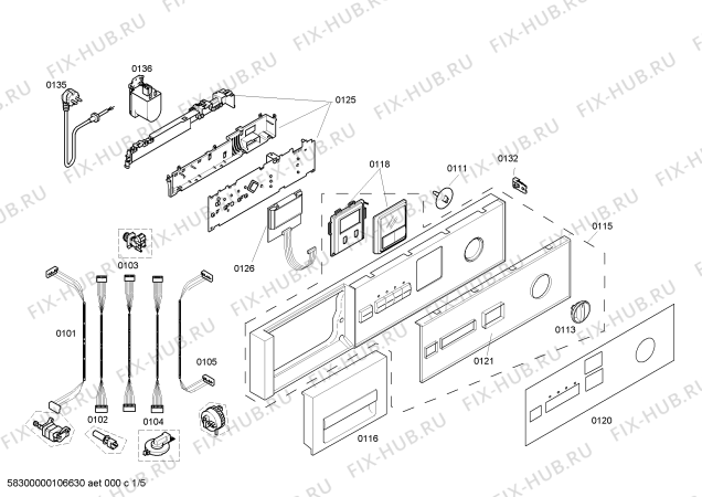 Схема №4 WFXI2440EE WFXI2440 с изображением Модуль управления для стиралки Siemens 00443183