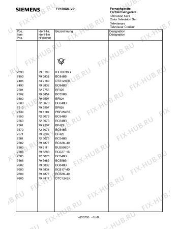 Схема №15 FV150Q6 с изображением Инструкция по эксплуатации для жк-телевизора Siemens 00531176