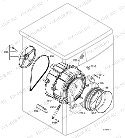 Взрыв-схема стиральной машины Privileg 00395116_21108 - Схема узла Functional parts 267