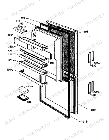 Взрыв-схема холодильника Castor C8831 - Схема узла Refrigerator door