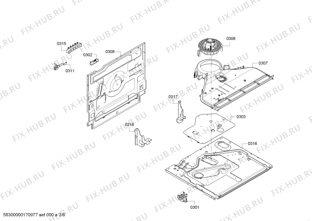 Взрыв-схема плиты (духовки) Bosch HSE420123C - Схема узла 03