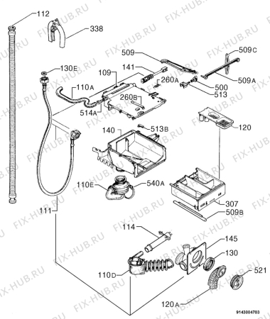 Взрыв-схема стиральной машины Zanussi FL402 - Схема узла Hydraulic System 272