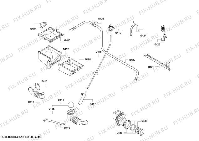 Взрыв-схема стиральной машины Bosch WAE32462NL Maxx 6 VarioPerfect - Схема узла 04