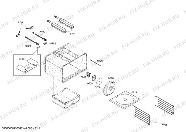 Схема №10 PRG364EDG с изображением Кабель для духового шкафа Bosch 00644607