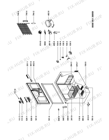 Схема №1 AFG 6101-B с изображением Рукоятка для холодильника Whirlpool 481246268962