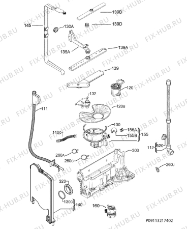 Взрыв-схема посудомоечной машины Ikea HYGIENISK 70353753 - Схема узла Hydraulic System 272