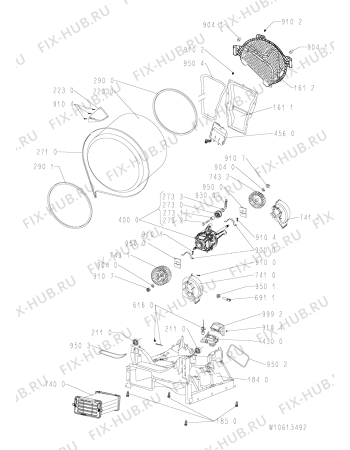 Схема №2 AZB 8670 с изображением Модуль (плата) для стиралки Whirlpool 481010588120