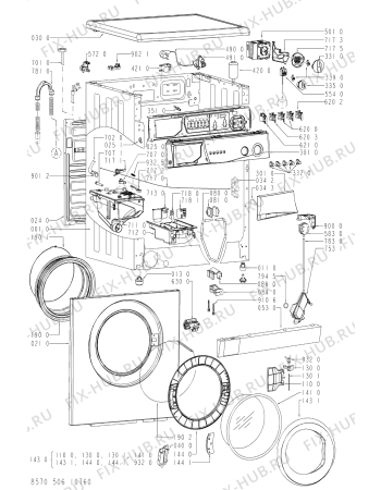 Схема №2 FL 5064/6 с изображением Обшивка для стиральной машины Whirlpool 481245216814