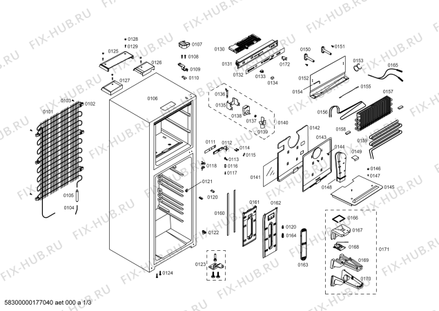 Схема №3 KDN26BL121 REF BOSCH ECO-TT261 IXL 220V/60HZ с изображением Дверь для холодильной камеры Bosch 00715968