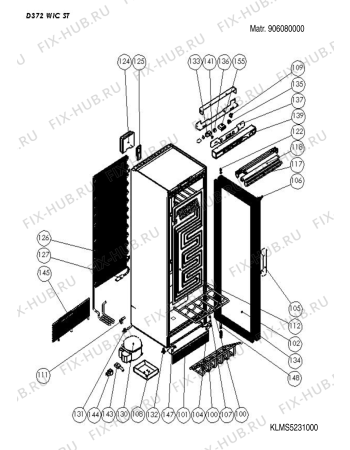 Схема №1 MSW43HA (F053541) с изображением Корпусная деталь для холодильника Indesit C00275171
