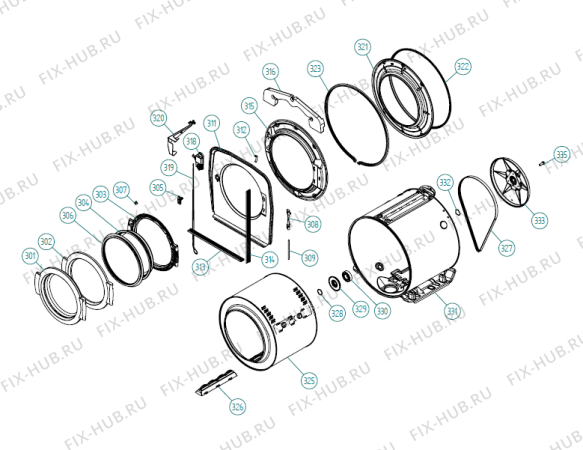 Взрыв-схема стиральной машины Gorenje WMC75 AT   -Grey (900003544, WMC55) - Схема узла 03