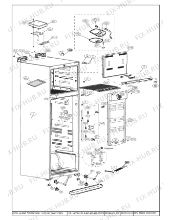 Схема №4 DNE54530GB (7228248787) с изображением Дверь для холодильника Beko 4361820300