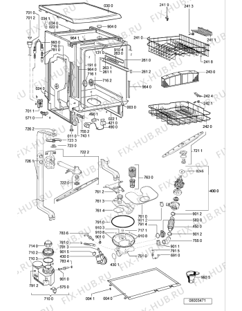 Схема №2 ADP 4300 с изображением Панель для посудомоечной машины Whirlpool 481245372445