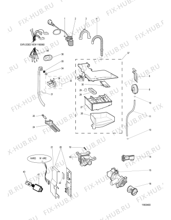 Схема №3 WIXE10CSI (F054759) с изображением Модуль (плата) для стиралки Indesit C00263884