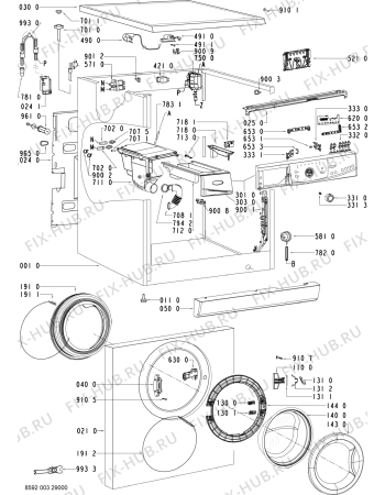 Схема №2 AWOD 8459 WP с изображением Микромодуль для стиралки Whirlpool 480111103585