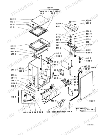 Схема №1 AWF 371/LA с изображением Декоративная панель для стиралки Whirlpool 481945328091